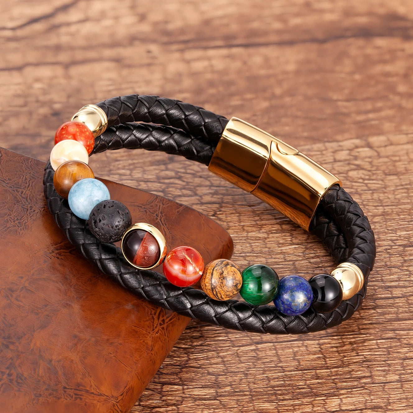 Cosmo Leather Solar System Bracelet