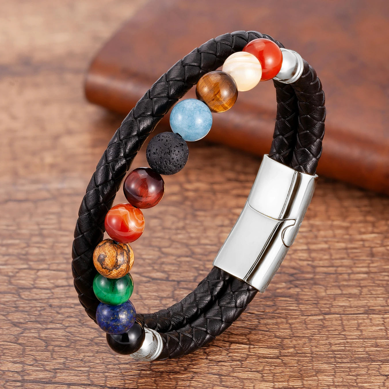 Cosmo Leather Solar System Bracelet