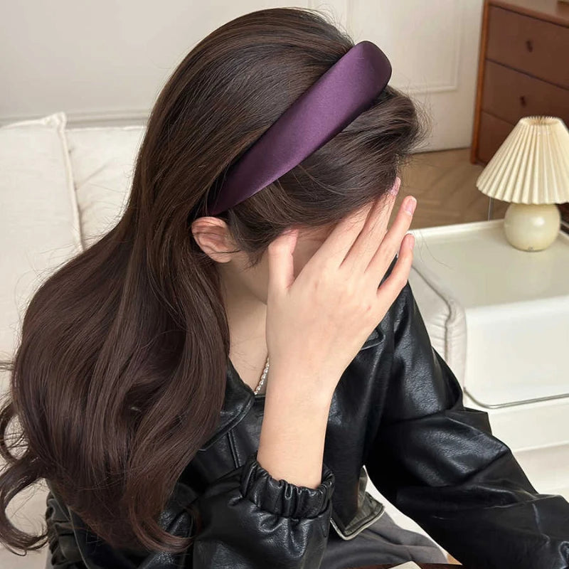 Satin Charm Padded Headband