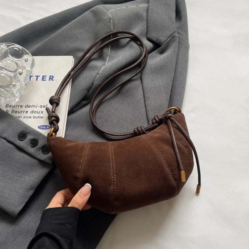 Knot Suede Hobo Bag