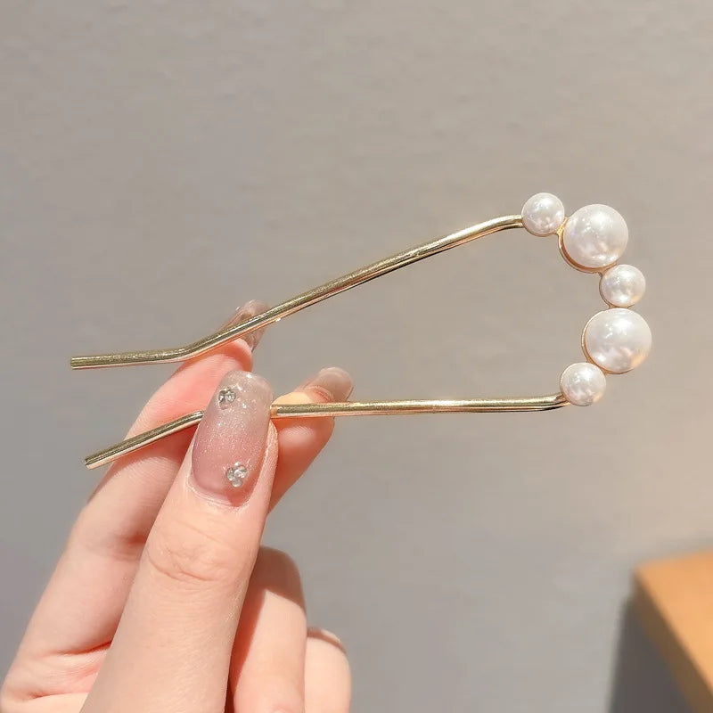 Elegance Pearl & Floral Hairpin