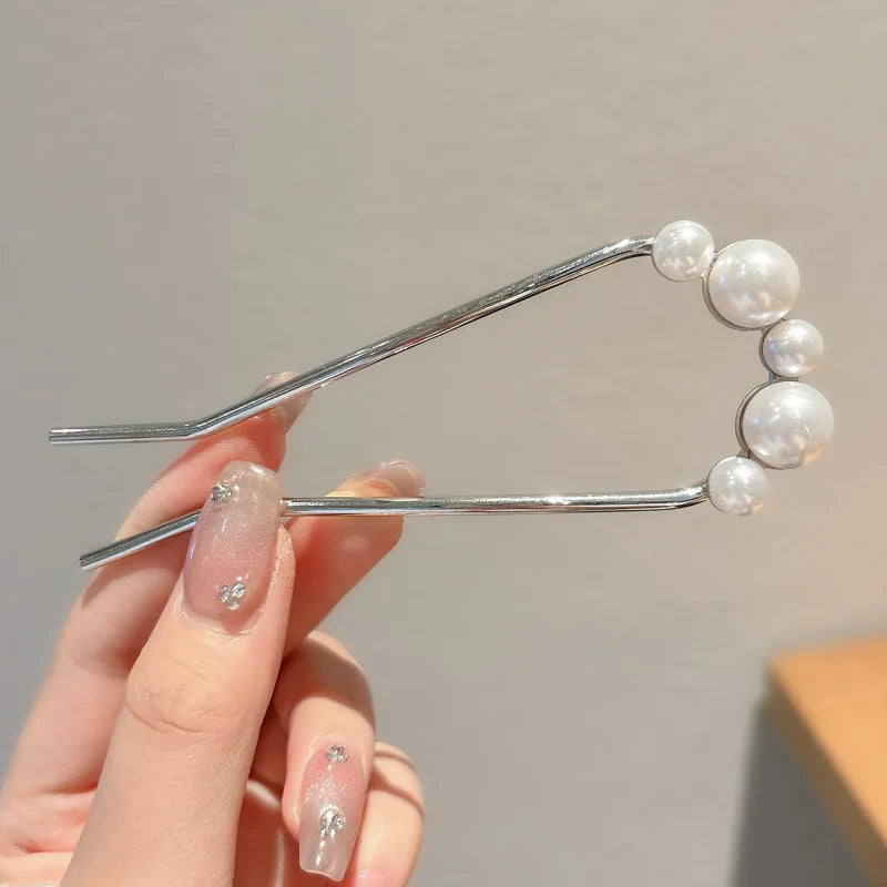 Elegance Pearl & Floral Hairpin
