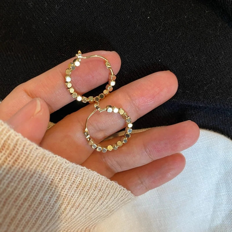 Lumière Faceted Hoop Earrings