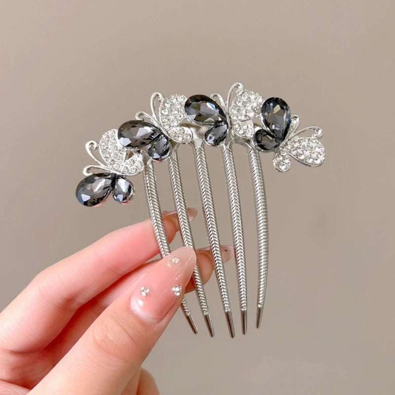 Elegance Pearl & Floral Hairpin