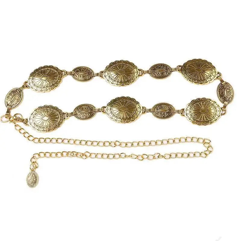 Golden Medallion Chain Belt