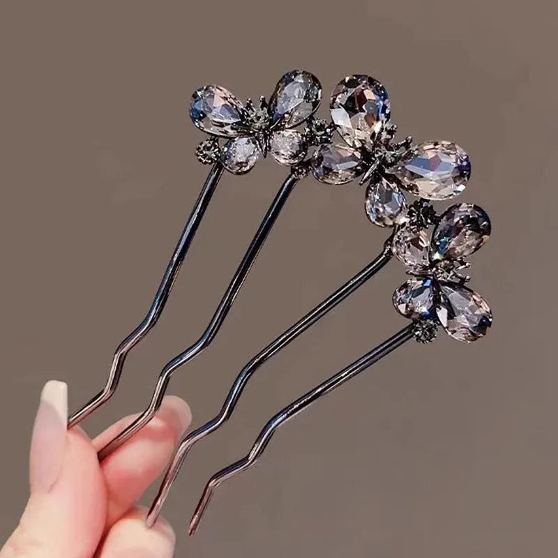 Elegance Pearl & Floral Hairpin