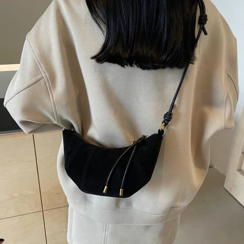 Knot Suede Hobo Bag