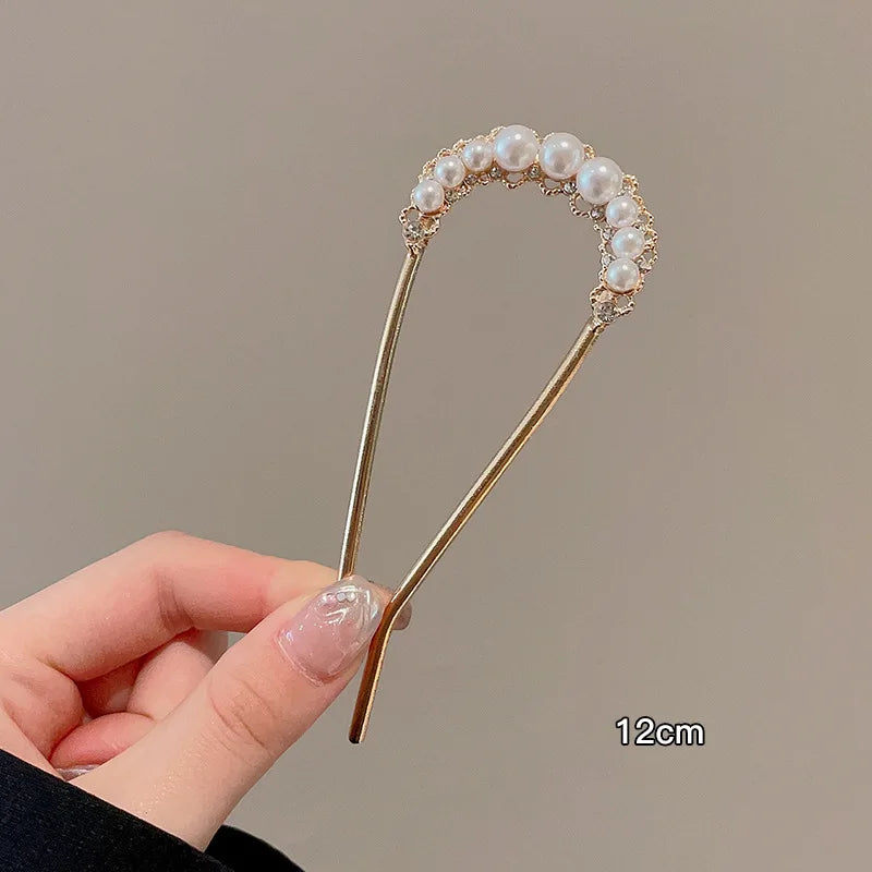 Elegance Pearl & Floral Hairpin