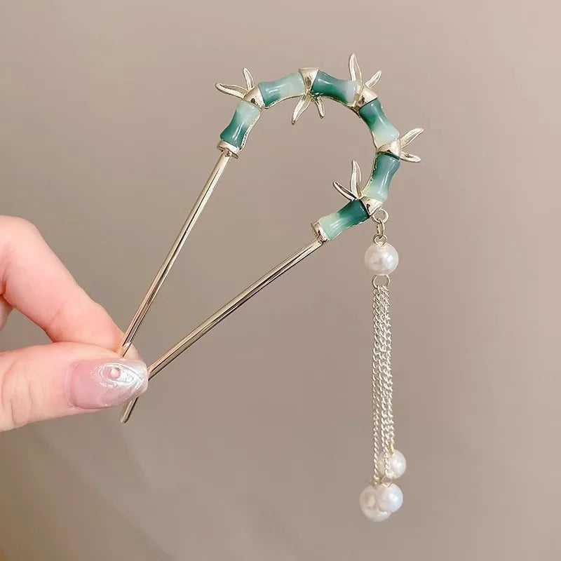 Elegance Pearl & Floral Hairpin