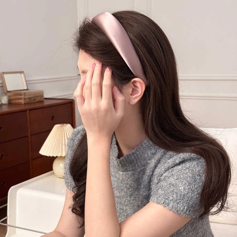 Satin Charm Padded Headband