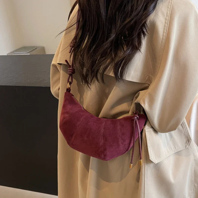 Knot Suede Hobo Bag