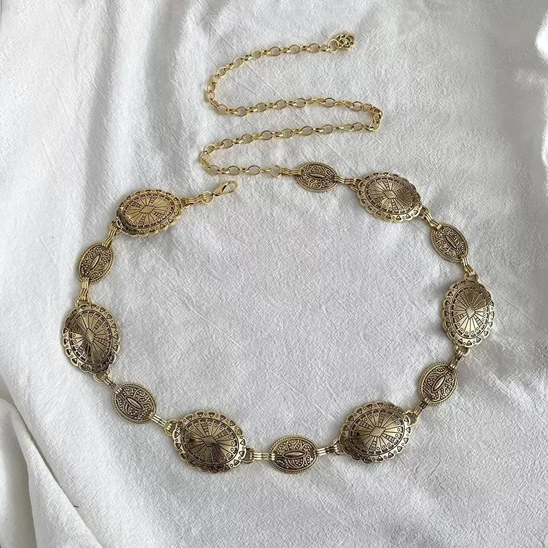 Golden Medallion Chain Belt